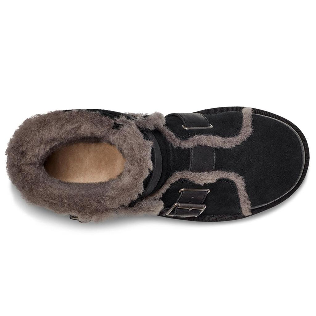 UGG Dune Mini Buckle Boot Fleece Lined Black Women's 1119431-BLK