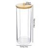 Acrylic Storage Box Bathroom Jar Makeup Organizer Cotton Round Pad Holder Cotton Holder Dispenser with Bamboo Lid Clear Plastic