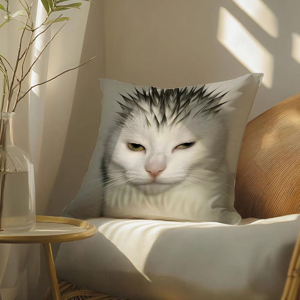 Funny And Interesting Animals Funs Pillow Case Double-Sided Plush Sofa Cushion Covers Organic Breathable Invisible Zipper