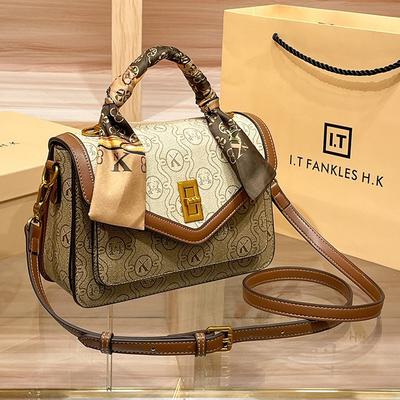Geantă Crossbody de Damă, Geantă de Mână Modă High-end, Geantă Pătrată Mică din Piele Retro pe un Singur Umăr, Trendy