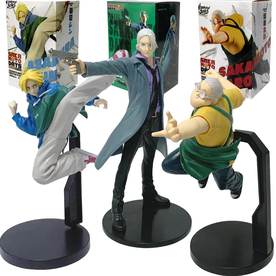 Anime SAKAMOTO DAYS Figure Toys 21CM Taro Sakamoto Shin Asakura Action Figural Dolls PVC Model Collection Ornament Toy Gifts