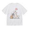 Women's Soft Breathable All Season Classic T-Shirt Lovely Cat Family Graphic Tee
