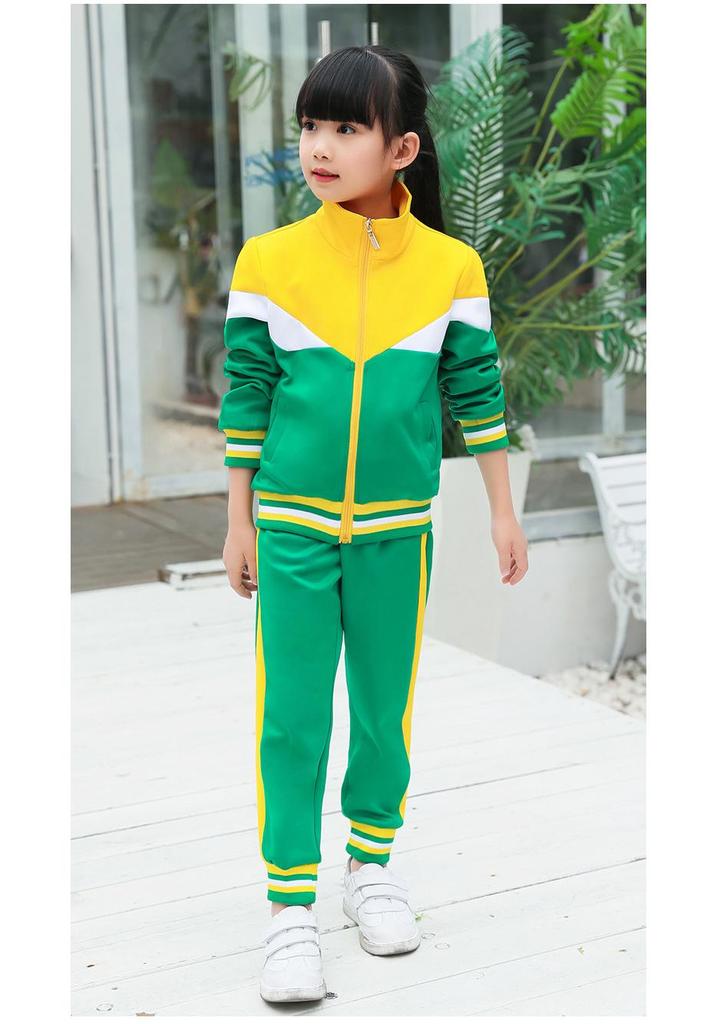 Unisex British Style School Uniform: Spring & Autumn Sports Suit for Children