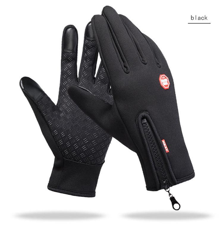 

Motorcycle Touchscreen Riding Gloves Non-Slip Men Women Winter Outdoor Sports Full Finger Warm Thermal Gloves for Cycling Skiing S чёрный