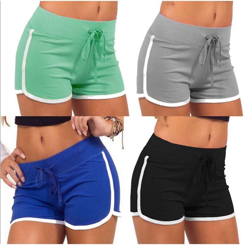 Nuovi Pantaloni da Tuta Estivi Casual alla Moda Sottili con Laccio da Scarpa Yoga Taglie Forti Pantaloncini Corti da Donna per Corsa