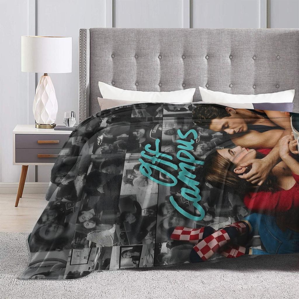off campus Hannah and Garrett Blanket Flannel Warm Throw Blankets for Bedroom Sofa Bed Rug
