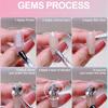 10Pcs*2g Fast Drying Nail Art Glue Acrylic False Nail Tips Sticky Gel Paste Gem Jewelry Decorations Nail Glue Manicure Tools