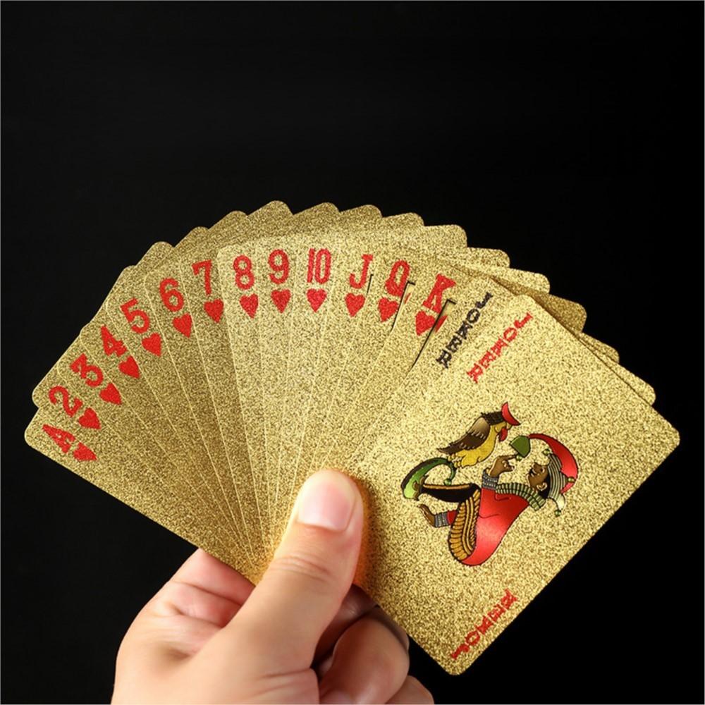 Black Gold Playing Cards Plastic Waterproof Poker Card Multi-Holiday Practical Party Board Game Toy For Family Group Game Night