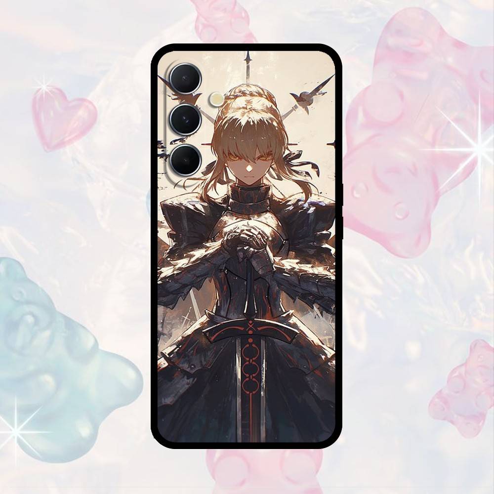 AAA Anime Fate Saber  Phone Case For Samsung S25,S24,S21,S22,S23,S30,Ultra,S20,Plus,Fe,Note,10,9,5G Black Cover
