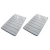 Set Of 2 NonSlip Bath Mats Quick Dry Rugs Polyester Carpet Easy To Clean Bathmat Machine Washable