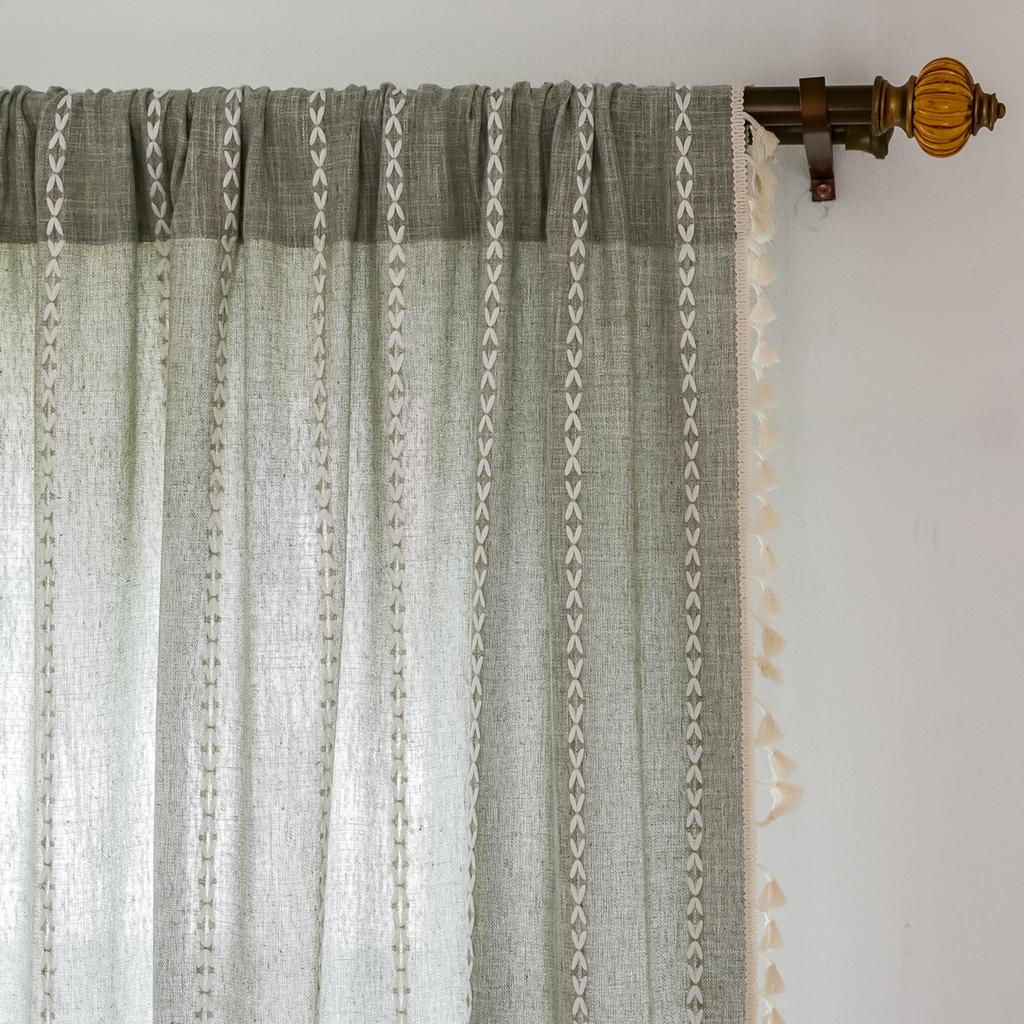 Short Curtain American Country Half Curtain Pull Curtain Bay Window Kitchen Blackout Small Curtain Coffee Curtain