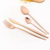 Vintage Rose 304 Stainless Steel Dinnerware Set Cutlery Matte Flatware Dinner Knife Fruit Fork Spoons Chopsticks Tableware Set