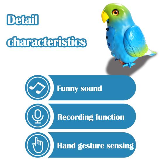 Electric Talking Parrot Toy Sound Record Repeat What Wing You Say