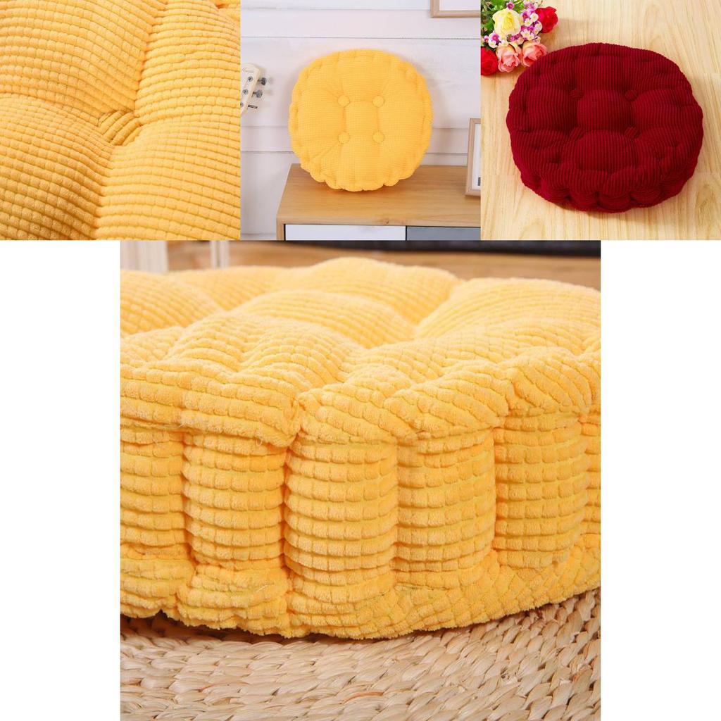 Plüschiges und bequemes rundes Kordkissen für Tatami und Terrasse