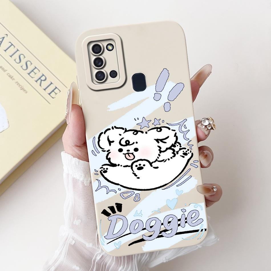 For Samsung Galaxy A21s Cute Panda Rabbit Cartoon Soft Silicone Case For Samsung A21S SM-A217F Camera Protective Phone Cases