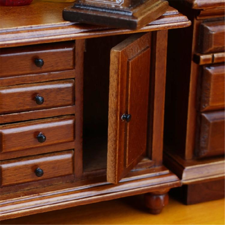 Miniature Wooden Cabinet Model For Dollhouses Accessories DIY Craft Project Bedroom Living Room Tiny House Scene Decoration