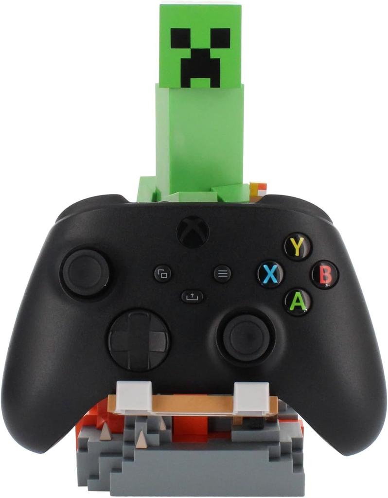 Figurine Minecraft Creeper - EXQUISITE GAMING - Cable Guys - Support écouteurs, smartphone ou petit accessoire - 20 cm