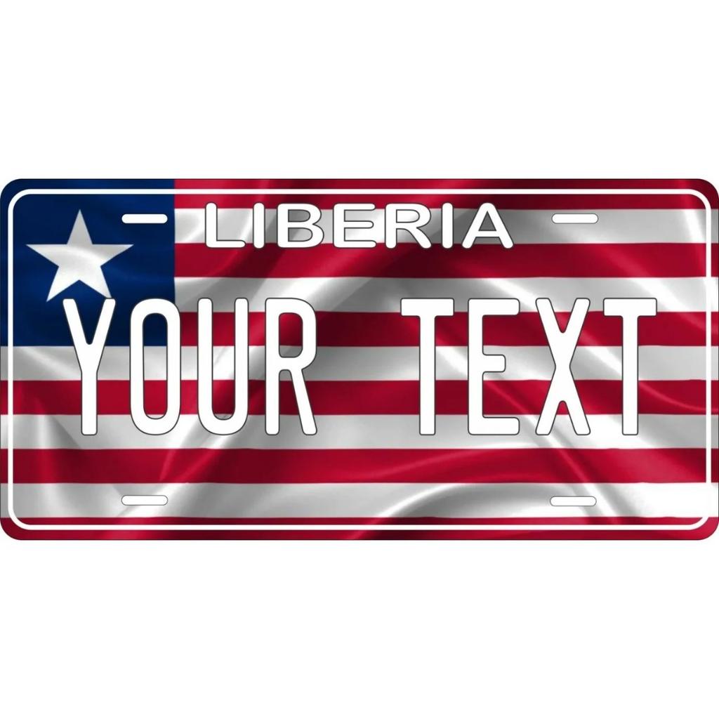 Vintage Liberia Flag Metal Tin Sign Wall Decor Retro Plaque Waterproof Art