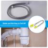 PATIKIL Flexible Long Drain Brush, 67" Double Elastic End Nylon Cleaner, Two 8" Straw Hoses, Pipe Cleaning Brush for Sink Drains, Yellow
