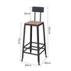 Garden High-Legged Table and Chair Set - Anti-Corrosion Plastic Wood, Waterproof, UV-Resistant, Perfect for Balcony or Outdoor Bar.