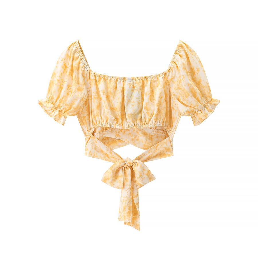 2025 Spring Women's Stylish European & American Lace-Up Strapless Top