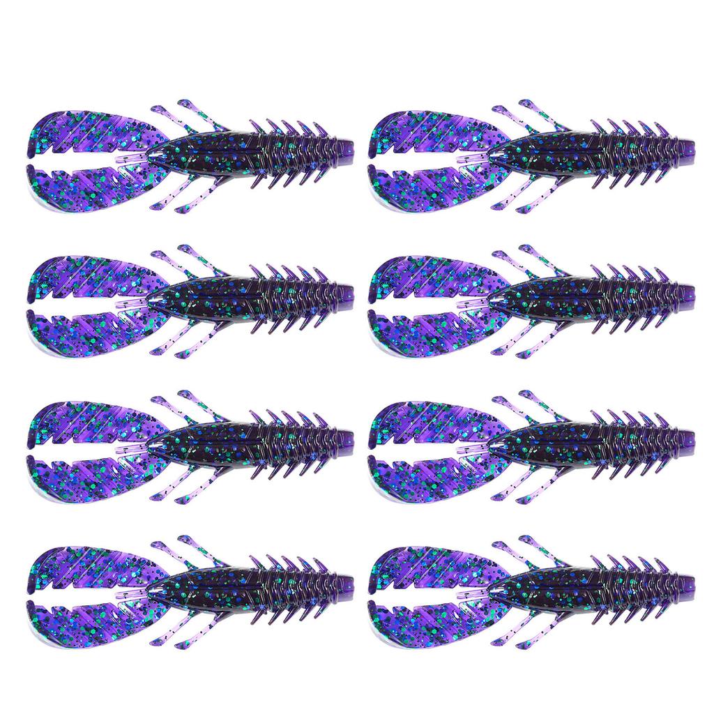 8pcs Shrimp Soft Bait Fishing Baits 7.5cm 3.7g Crawfish Lures Artificial Swimbait Saltwater Fishing Tackle Accessories