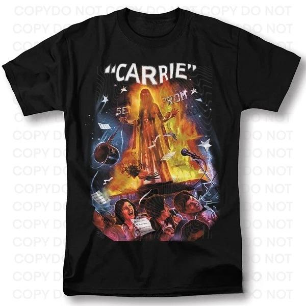 Carrie Shirt Horror Movie Classic Retro Vintage Graphic Design TShirt Men Clothing L
