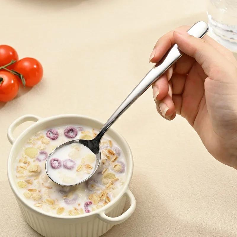1Pc Stainless Steel Thickening Spoon Creative Long Handle Hotel Hot Pot Spoon Soup Ladle Home Kitchen Essential Tools