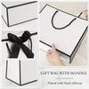 10pcs Ribbon Bow Gift Bags with Twine Handles Paper Bags with Black Ribbon Shopping Bags for Birthday Wedding Christmas Housewarming  Anniversary