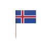 Cure-dents Drapeau De l'Islande - 10 Cm - 100 Pièces - Plastique Adhésif - Bâton En Bambou -
