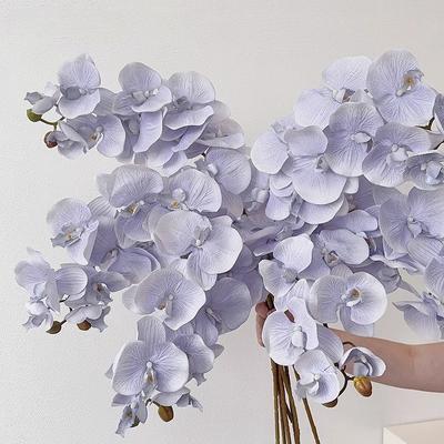 2 stücke Retro Künstliche Blumen 10 kopf Phalaenopsis 90cm Hause Blumenarrangement Hochzeit Wohnzimmer Vase Dekoration Fotografie Requisiten Gefälschte blume