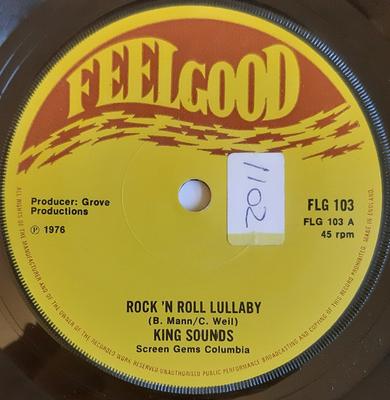 7inch Record KING SOUNDS  Rock N Roll Lullaby FLG103 Feelgood 1976 UK Reggae Ska  Dub Used