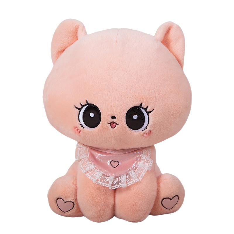 Urocza Urocza Lalka Kot Dziewczynka Łóżko Spanie Poduszka Dekoracyjna Urocza Miłość Śliniak Kociak Lalka Dziecięca