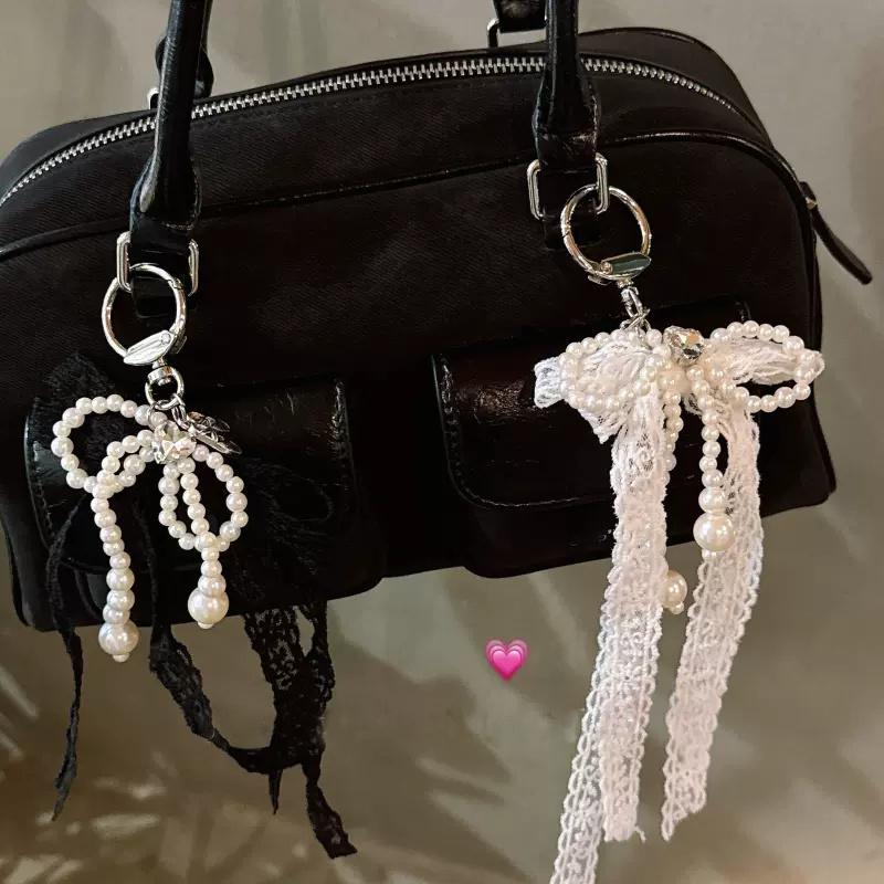 Y2K Korea Süße Spitze Perlenkette Handy-Lanyard Kette Knoten Handy-Lanyard Schlüsselanhänger Kopfhörer Tasche Kawaii Anhänger Zubehör