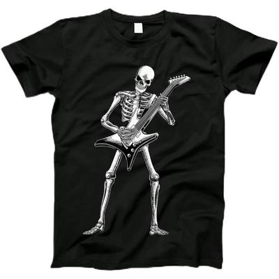 Skeleton Guitarist Rock and Roll Band Shirt Guitar Halloween T-Shirt T-Shirt, Tanktop, Long Sleeve, Sweatshirt, Hoodie for Men, Women, Kids