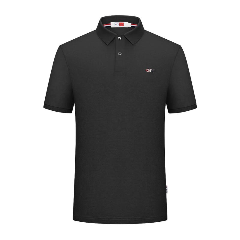 Goldlion Men's Short Sleeve Mulberry Silk Blend Polo Shirt