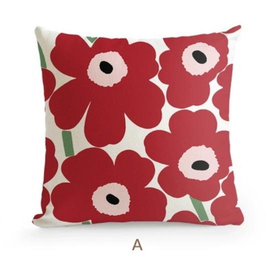 Nordisch Finnisch Sonnenblumenpflanze Blumendruck Kurzer Plüsch Kissenbezug Zuhause Sofa Kissen Kissenbezug