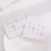 Cute Y2K Butterfly Star Lovely Pearl Stud Earrings for Women Girls Exquisite Mini Earrings Crystal Earrings Set Jewelry Gift