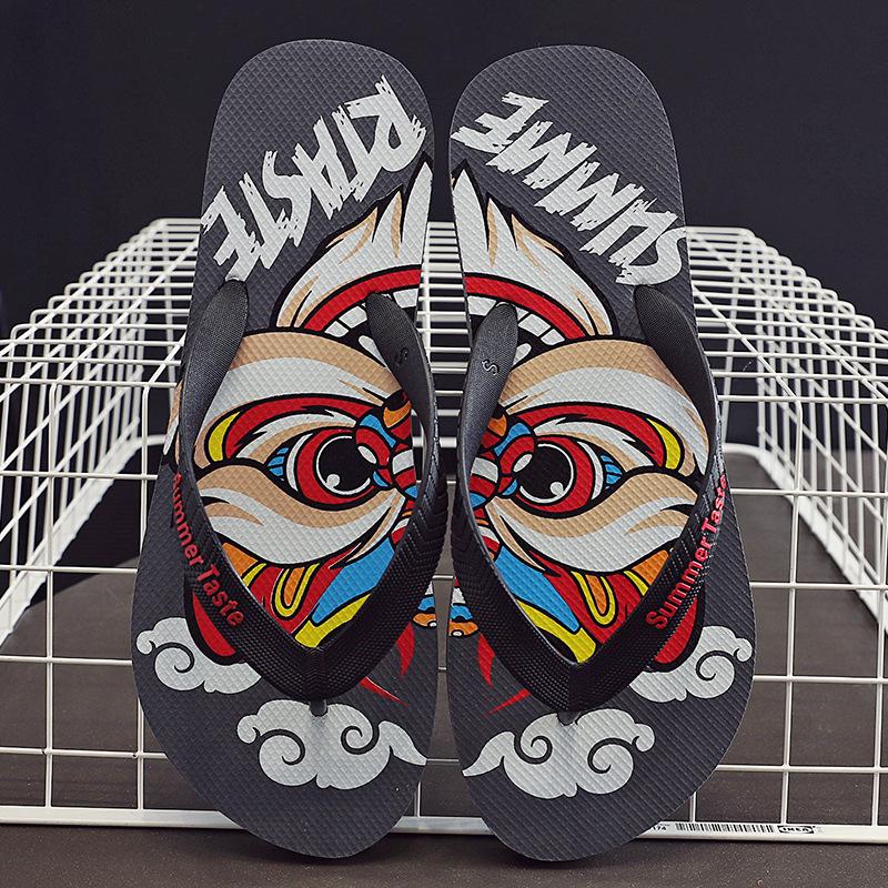 Flip-flops Men's Slippers Summer Men's Fashion Rubber Simple Non-slip Cool Outer Wear Personalized Cool Slippers