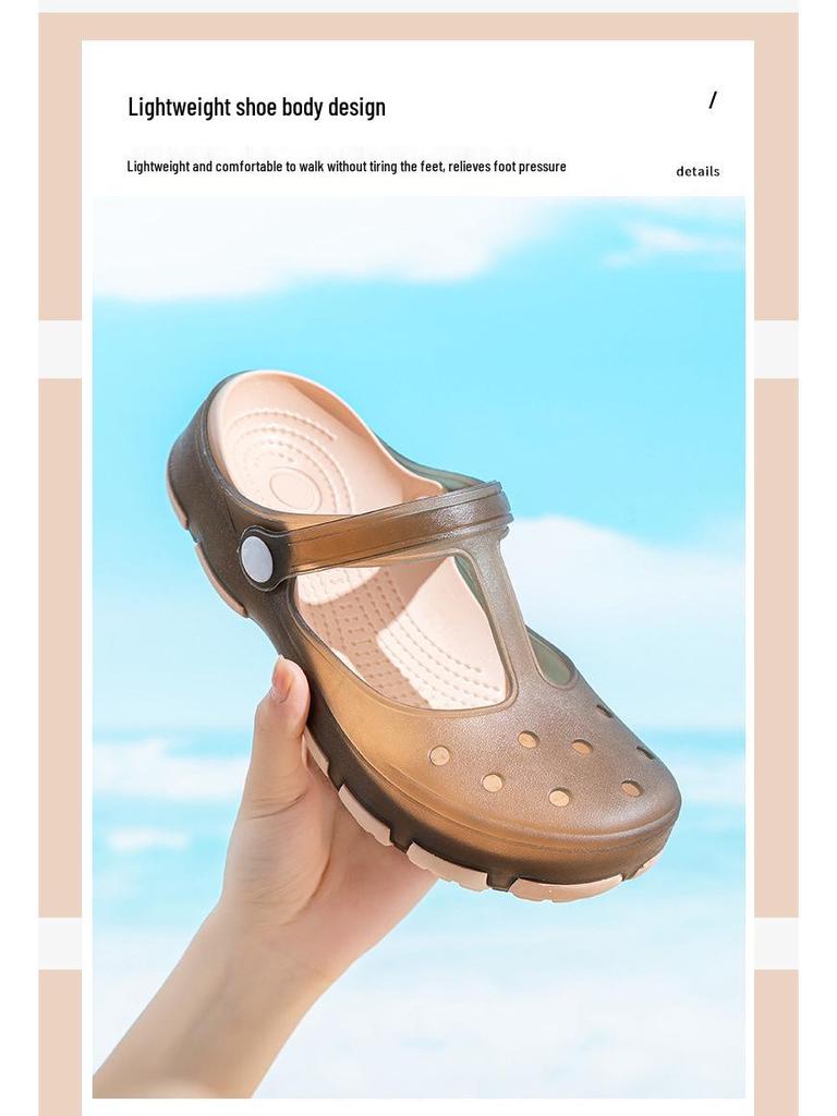 Summer Anti-Slip Half Toe Sandals for Women: Soft Sole Thick Base Slippers for Nurses, Pregnant Women, and Outdoor Wear