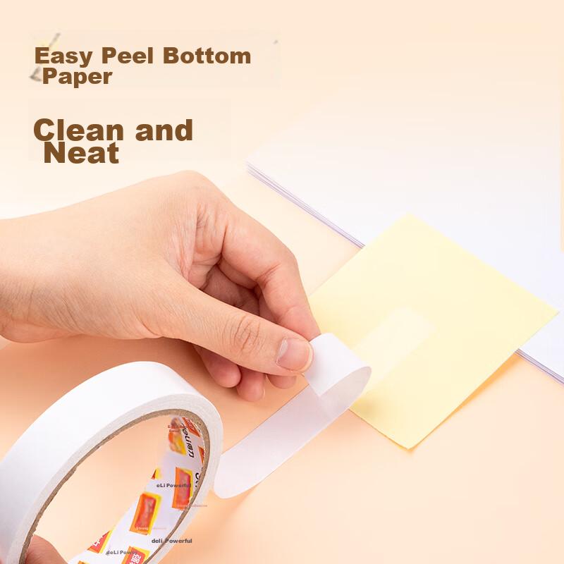 Easy-Tear Cotton Paper Double-Sided Tape, 18mm x 10y (9.1m, roll), Student Supplies, White 8 Rolls, tube, Office Supplies, JL402