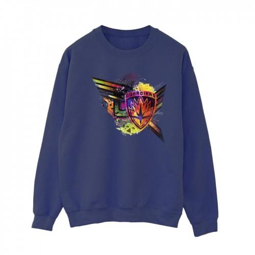 Marvel Womens/Ladies Guardians Of The Galaxy Abstract Shield Chest Sweatshirt