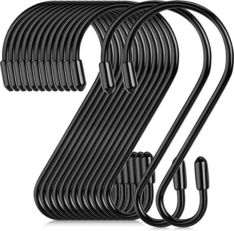 1/5/10/20/30pcs Stainless Steel S-shaped Hooks - Easy Install, Non-slip, Durable Wall Mount Solutions