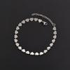 Handmade Heart Chain Necklace Bracelet Anklet For Women Stainless Steel Steel Color Fashion Jewelry With 5cm Extention Chain