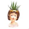 Cute Female Women Girl Head Statue Plant Container Bust Flower Pot Home Cactus Planter indoor e