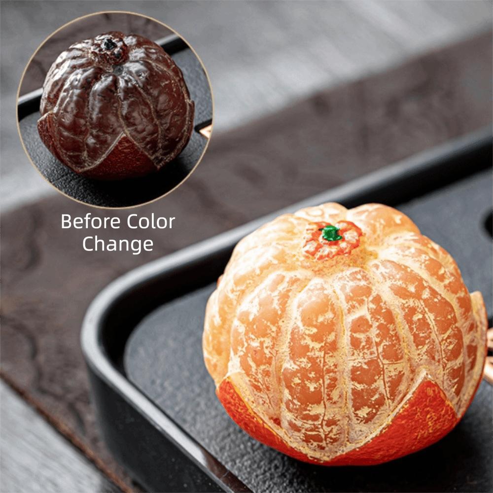 Simulated Peeled Orange Tea Pet Corrosion-resistant Tangerine Tea Table Ornament  Tea Room