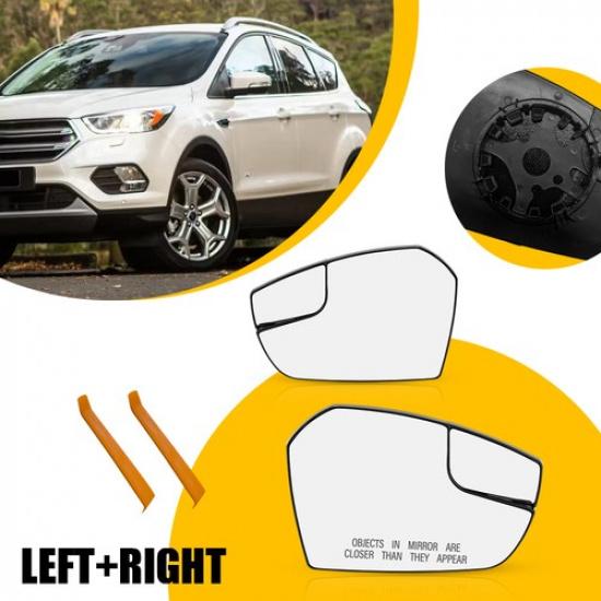 Driver Passenger Side Mirror Glass No-Heated for 17-19 Ford Escape GJ5Z17K707A