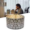 Metal Hollow Lamp Shade Aesthetic Iron Hollow Out Flower Pattern Lampshade for E27 E14 Socket Light
