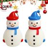 Christmas Decorative Lamp Snowman LED Night Light, Portable Cartoon Desk with Hanging Ring for Cute Light Holiday Party Decor, Warm Glow Desktop