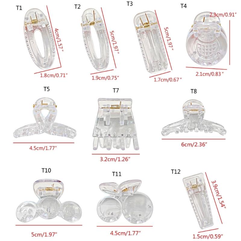 10 PCS Clear Hair Pins DIY Hair Accessories Clear Hair Grips Acrylic Material DIY Small Hair Clip Hair Clamp for Hair
